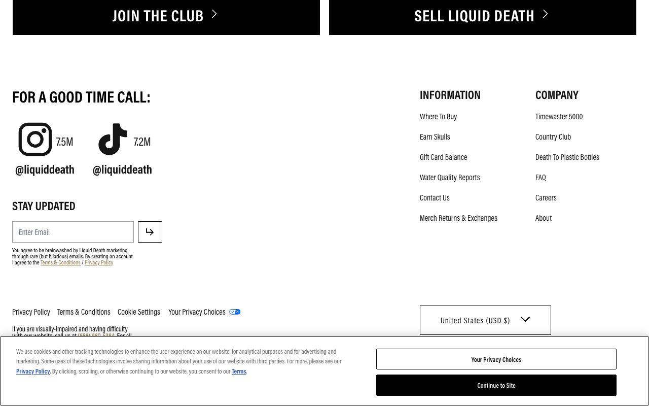 Liquid Death 品牌官网