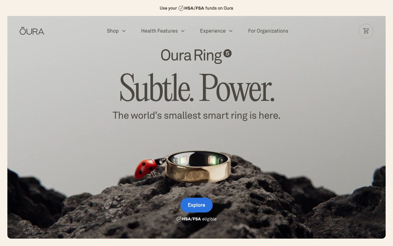 Oura Ring 品牌官网